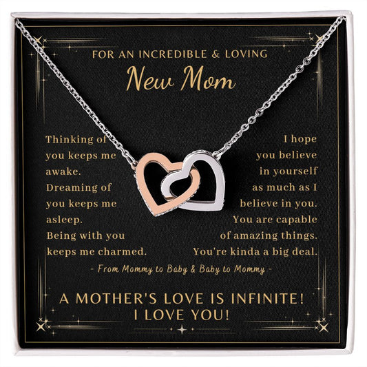 New Mom - Infinite Love, Interlocking Hearts